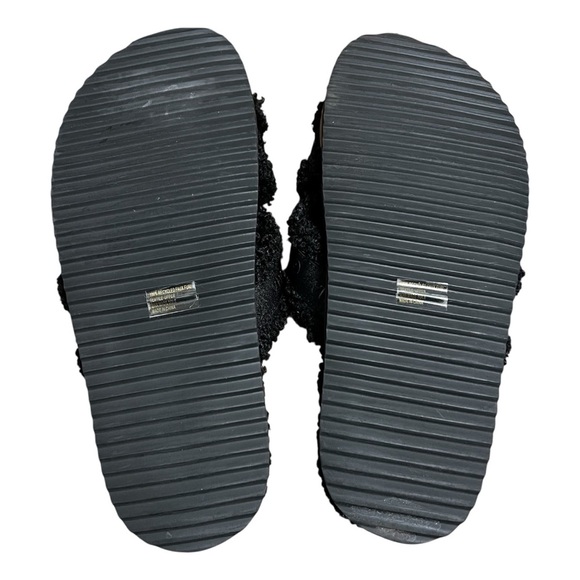 Vivaia Black Hannah Furry Criss Cross Comfort Arch Support Slippers Size 8 - Picture 6 of 8